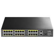 Cudy FS1026PS1 24-Port 10/100M PoE+ Switch, 2Gbit Uplink + 1 Gbit Combo SFP Port, 300W, steel case