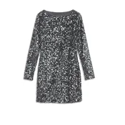 Vero Moda Petite Obleka VMBELLE antracit/srebrna
