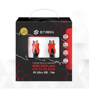 Kabl STARK HDMI M-M pozlacen 4K pleteni 10m