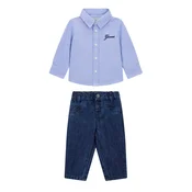 Guess Komplet srajce in hlač iz blaga I6RG03 W9CL0 Modra Regular Fit