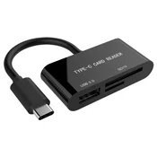 Gembird UHB-CR3-02 citac kartica USB 3.2 Gen 1 (3.1 Gen 1) Type-C Crno