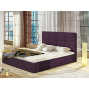 Krevet Cleveland 136 Bracni, Purpurna boja, 140x200, Tkanina, Basi a doghePodnice za krevet, 151x213x106cm