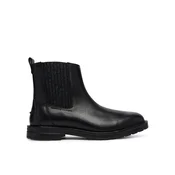 Tommy Hilfiger Škornji Cleated Hilfiger Brush Wl Chel FM0FM06080 Črna