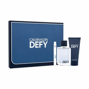 Calvin Klein Defy darovni set toaletna voda 100 ml + toaletna voda 10 ml + gel za tuširanje 100 ml za muškarce