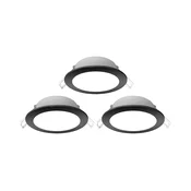 Aigostar - Komplet 3x LED kupatilska ugradna plafonska svetla 4,8W/230V 6500K IP65 crna