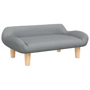 shumee vidaXL Otroški kavč svetlo siv 70x40x24 cm blago