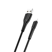 USAMS USAMS LIGHTNING CABLE 2A FAST CHARGE 1M ZA IPHONE 11 12 13 14 ČRN, (21980521)