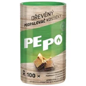 Vžigalnik PE-PO®, lesen, kocke, 100 prižiganja