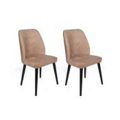 Hanah Home Set trpezarijskih stolica Dallas 523 V2, 2 komada, Smede boje