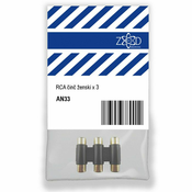 ZED electronic RCA cinc ženski x 3, za produžetak audio kabla - AN33