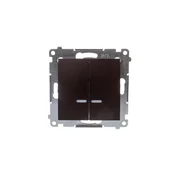 shumee Simon 54 stikalo za lestenec, odporno proti brizganju vode IP44, hitri konektorji, z osvetlitvijo, mat rjava DW5BL.01/46