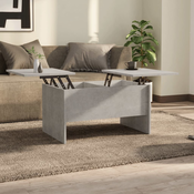 Den Klubska mizica betonsko siva 80x50x42,5 cm konstruiran l
