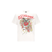 Ed Hardy Majica travnato zelena/rdeča/bela
