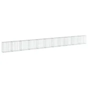Vidaxl Gabionska košara s pokrovom 1100x50x100 cm pocinkano železo