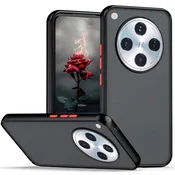 GS Silikonski ovitek za Oppo Find X8 Pro, z zaščito kamere, prozoren/črn