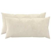 vidaXL Prevleka za blazino 2 pcs HEERLEN Krem 40 x 80 cm Mikrofibra