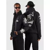The Dudes Dark Pattern Classic Premium moški pulover s kapuco black