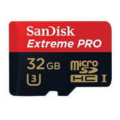 SanDisk Pomnilniška kartica Extreme Pro microSDHC 32 GB 100/90 MB/s A1 C10 V30 (SDSQXCG-032G-GN6MA)
