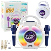 Karaoke set z dvema mikrofonoma, Bluetooth zvočnikom, snemanjem MP3, LED zaslonom