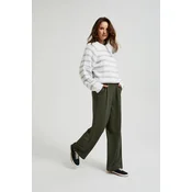 Womens trousers with buttons MOODO - dark olive