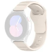 Univerzalen silikonski pas Techsuit W050 20mm za pametne ure - bež