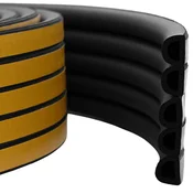 vidaXL Samolepilni tesnilni trak za okna Črna 9 x 8 mm 100 m EPDM pena