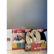 Tac Set posteljine sa prekrivacem za devojcice Minnie, 120x200cm, Belo-roze