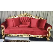 Casa Padrino luxury baroque sofa red/brown/gold - Magnificent living room sofa - Baroque style living room furniture - Luxury furniture in baroque style - Baroque living room furnishings