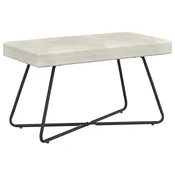 Vidaxl klop Enobarvno Krem 80 x 40 x 45 cm Žamet