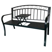 Garden Line VRTNA KLUPA 127 x 53 x 84 CM Z ZLOŽLJIVIM MIZOM *0797