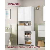 Songmics Kopalniški omarica BBC563W01 30x60x170 cm Oblačno bela