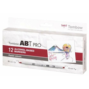 Tombow ABT PRO Dvostranski alkoholni marker - pastelne barve 12 kosov