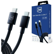 3MK Hyper Cable USB-C - USB-C 100W 1.2m Black Cable