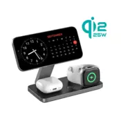 MISURA MH11 Pro 3-v-1 Zložljiva Brezžična Polnilna Postaja - BLACK