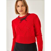 Bianco Lucci Pulover Pullover rdeča
