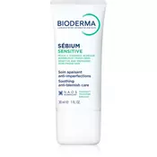 Bioderma Sébium Sensitive intenzivna vlažilna in pomirjevalna krema za izsušeno in razdraženo kožo zaradi zdravljenja aken  30 ml