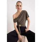 Trendyol Milla Ženska bluza Tprss26Bd00013, Kaki