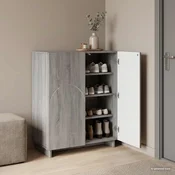 vidaXL Omara za čevlje 73 x 38 x 87,5 cm Konstruiran les Siva Sonoma