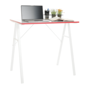 Računalniška miza, bela/rdeča, RALDO