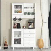 Hanah Home Višenamenska komoda Grano 96, 96 x187 x40 cm, Bela