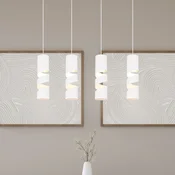 Trio Lighting Obesek Stream, bela barva, dolžina 80 cm, 4-svetlobna kovinska svetilka GU10 - Dnevna soba/jedilnica - Sodobni - Kovina