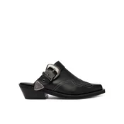 Tommy Jeans Natikači Archive Cowboy Mule Leather EN0EN03063 Črna