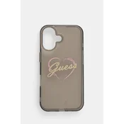 shumee Prozoren ovitek Guess za iPhone 16 s srčkom