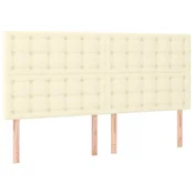 Vidaxl Vzglavje postelje kremne barve 160x5x118/128 cm umetno usnje