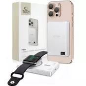 Tech-Protect PB33 LifeMag MagSafe Power Bank 5000mAh, srebro