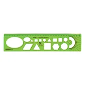 Šablonski ravnalo OPTIMA fleksibilno zeleno 30 cm 53065