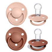 BIBS - Duda de Lux. Blush & Woodchuck Silicone (0-36m)