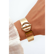 Womens bracelet with gold decoration in stainless steel