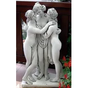 Casa Padrino Art Nouveau Garden Decoration Sculpture 3 Ladies Gray H. 103 cm - Elegant Garden Decoration Stone Figure - Baroque & Art Nouveau Garden Decoration Accessories