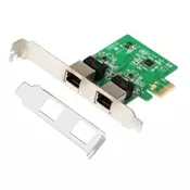 LAN MK E-Green PCI-E 2xRJ45 10/100/1000 Mbp/s